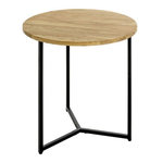 Paris Prix Table d'Appoint Ronde  Pika  52cm Chêne & Noir