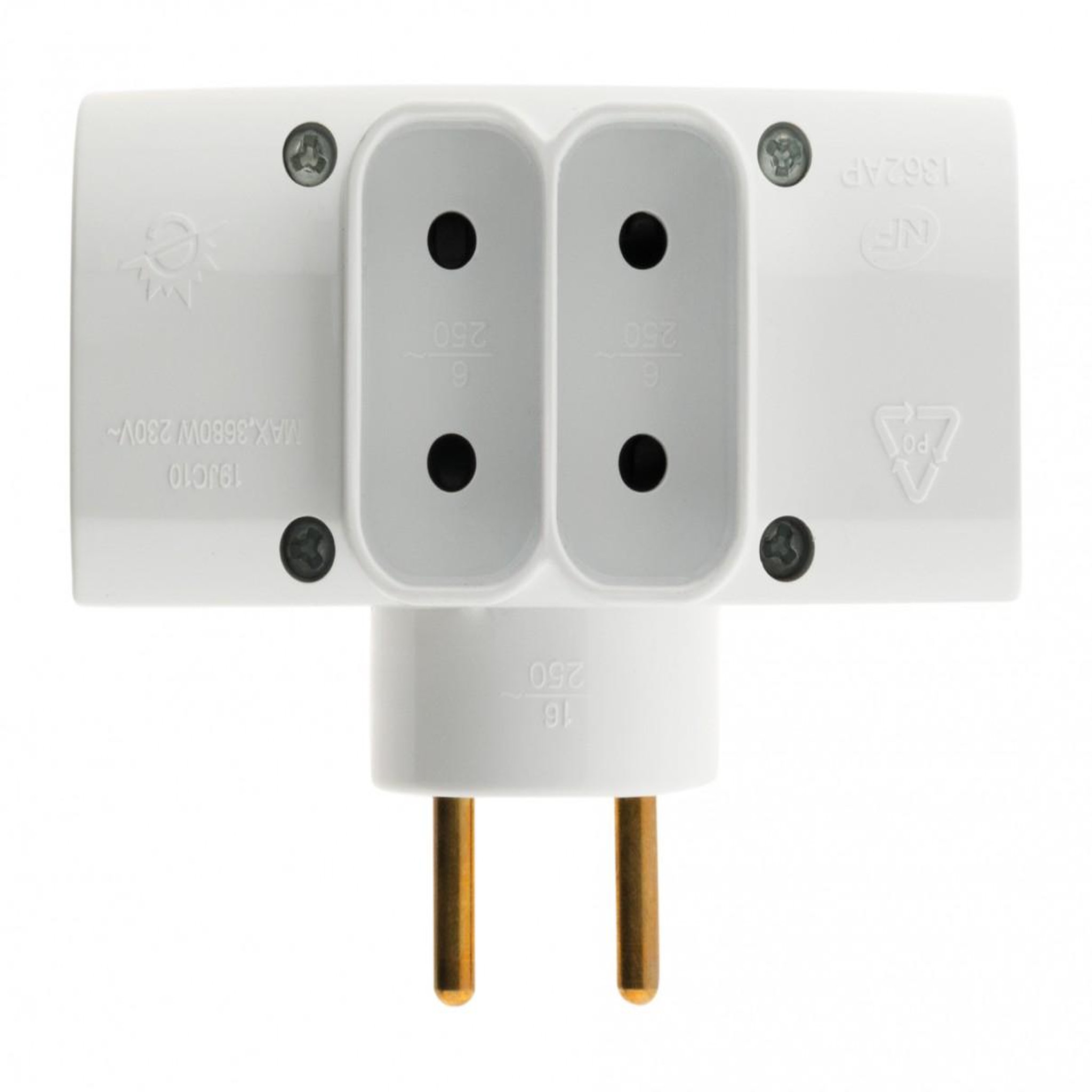 ZENITECH Multiprise sans fil, 4 prises blanc ZENITECH