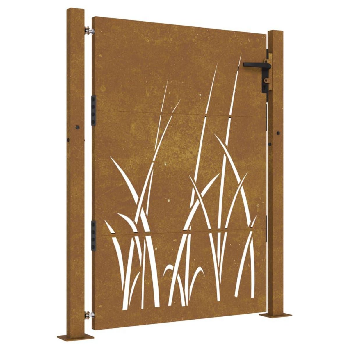 VIDAXL Portail de jardin 105x130 cm acier corten conception d'herbe