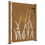 Voir la diapositive 2 : VIDAXL Portail de jardin 105x130 cm acier corten conception d'herbe