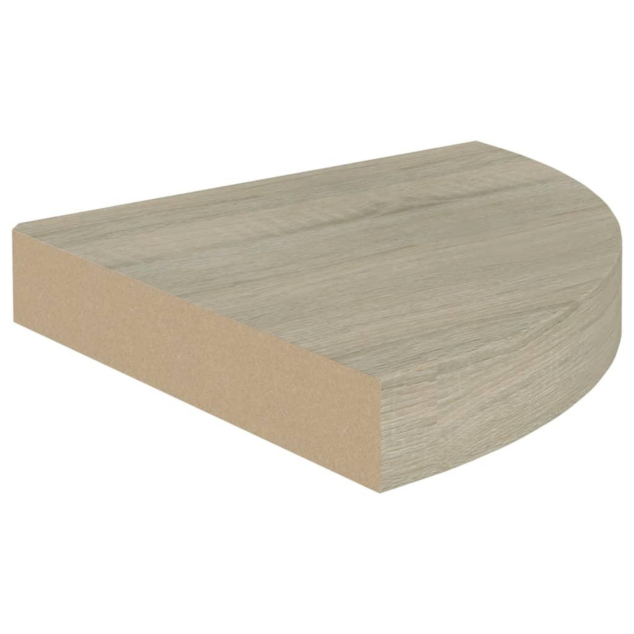 Voir la diapositive 3 : VIDAXL Etagere d'angle flottante chene 25x25x3,8 cm MDF