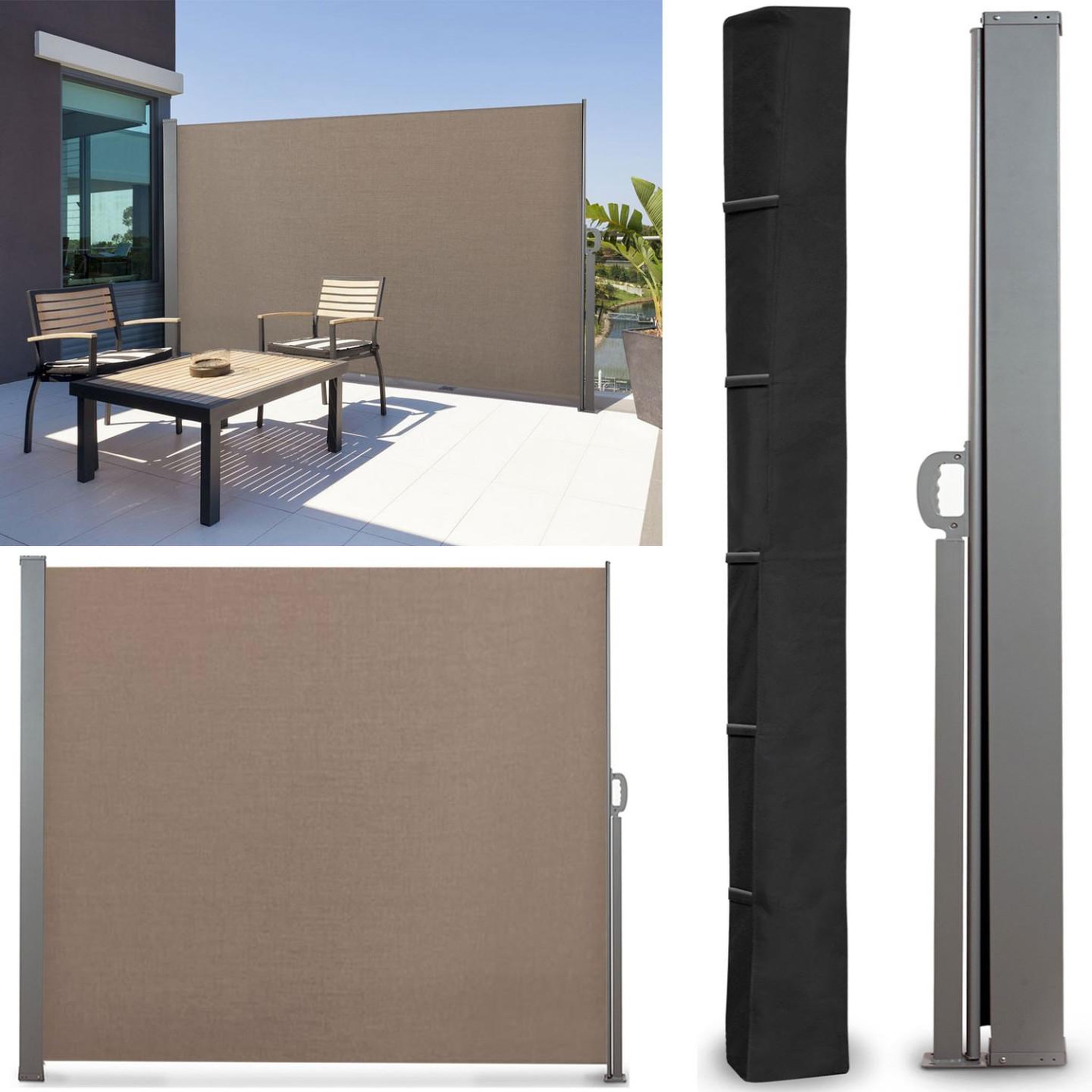 Voir la diapositive 2 : ID MARKET Housse de protection pour paravent extérieur h.200 cm