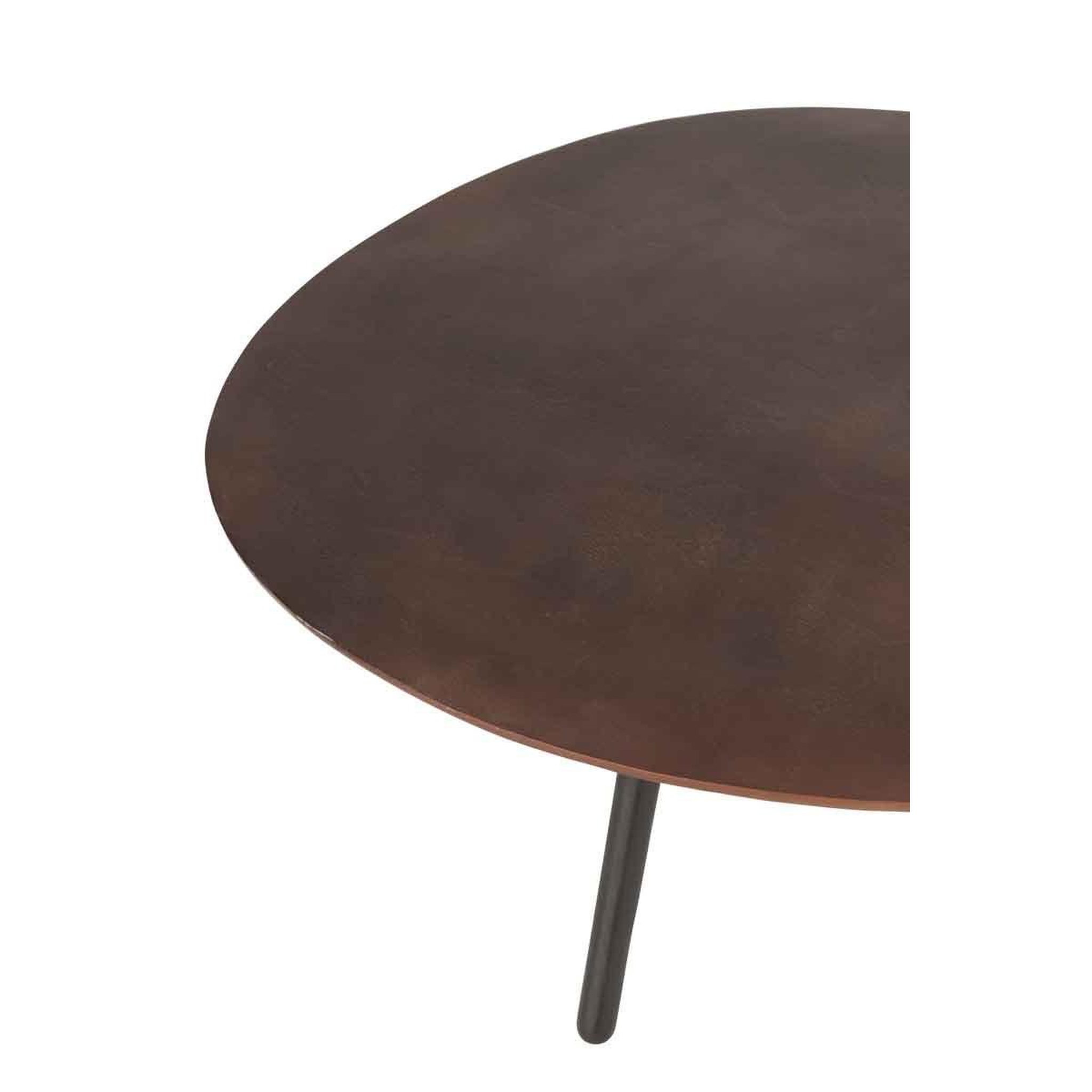Voir la diapositive 3 : J-LINE Table basse design  goutte  120cm marron