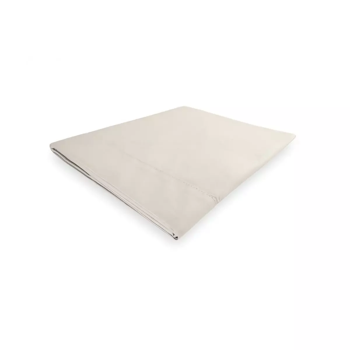 SOLEIL D'OCRE Drap plat en coton 240x300 cm PERCALE ecru, par Soleil d'ocre