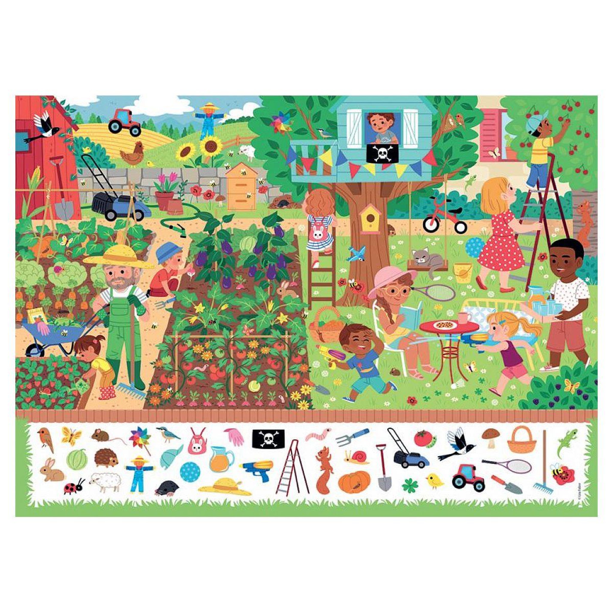 Voir la diapositive 3 : Nathan Nathan puzzle cherche et trouve 60 pieces - au jardin