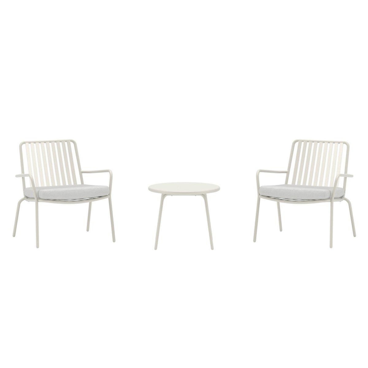 Paris Prix Salon de Jardin 3 Pièces  Mykonos  68cm Beige