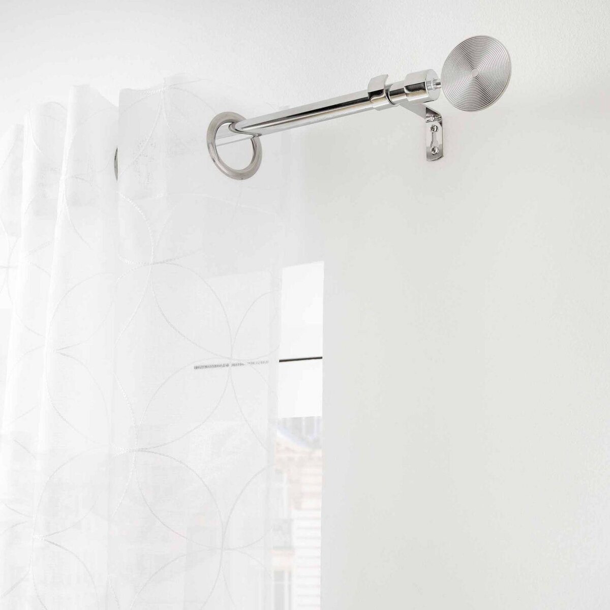 Douceur d'Intérieur Kit de tringle à rideaux extensible ROLLIS - L. 120 à 210 cm - Chrome