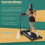 Voir la diapositive 6 : HOMCOM Tapis de course électrique pliable 440 W tapis roulant motorisé vitesse réglable 1-10 Km/h écran LCD multifonction 12 programmes prédéfinis support iPad porte-gobelet châssis acier noir
