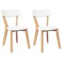Voir la diapositive 2 : VIDAXL Chaises a manger 2 pcs bois massif caoutchouc