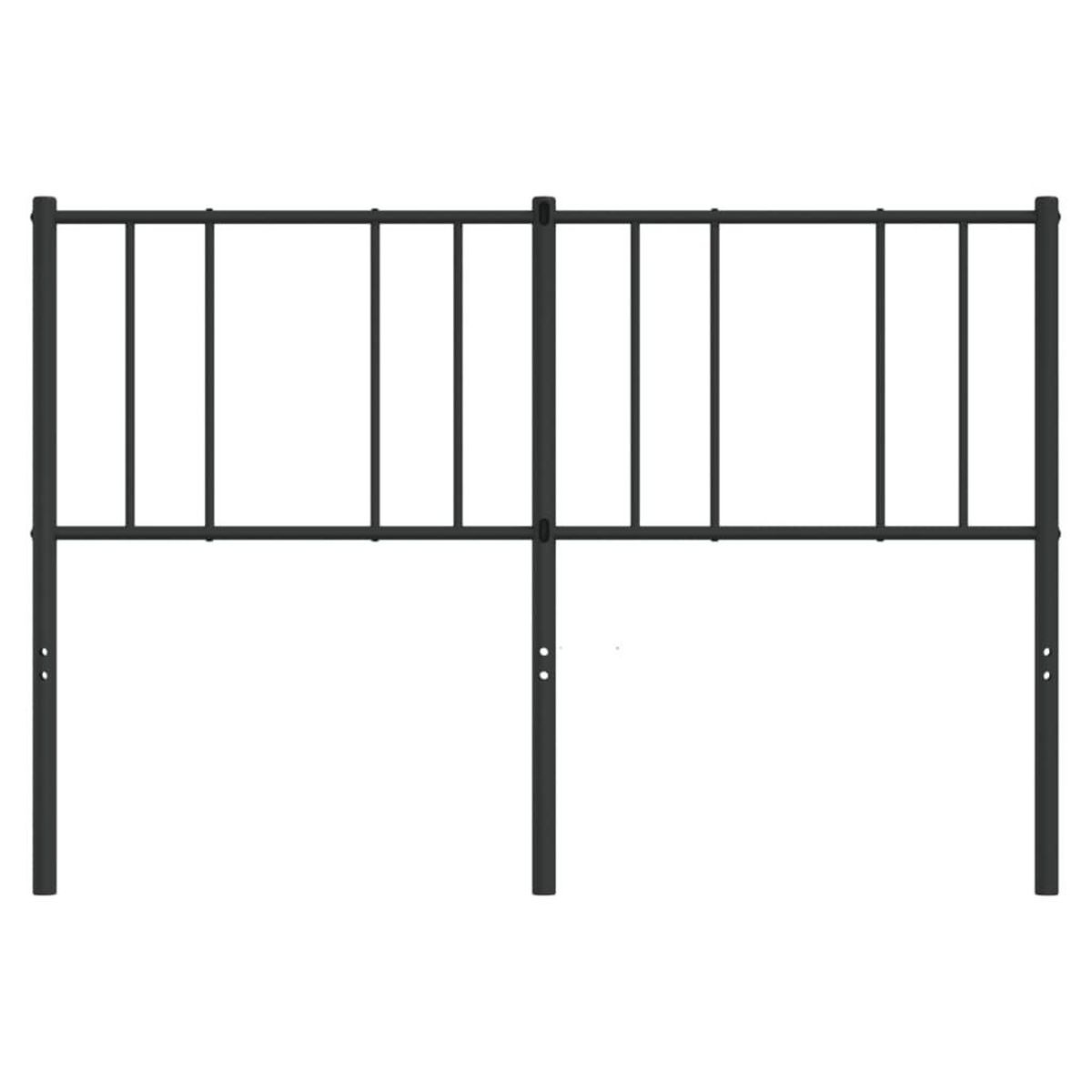 VIDAXL Tete de lit metal noir 140 cm