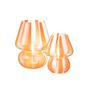 Voir la diapositive 5 : Paris Prix Lampe à Poser Rayures en Verre  Ophelie  19cm Orange