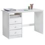 Voir la diapositive 2 : IDIMEX Bureau enfant KEVIN, en pin massif, 3 tiroirs et plateau inclinable