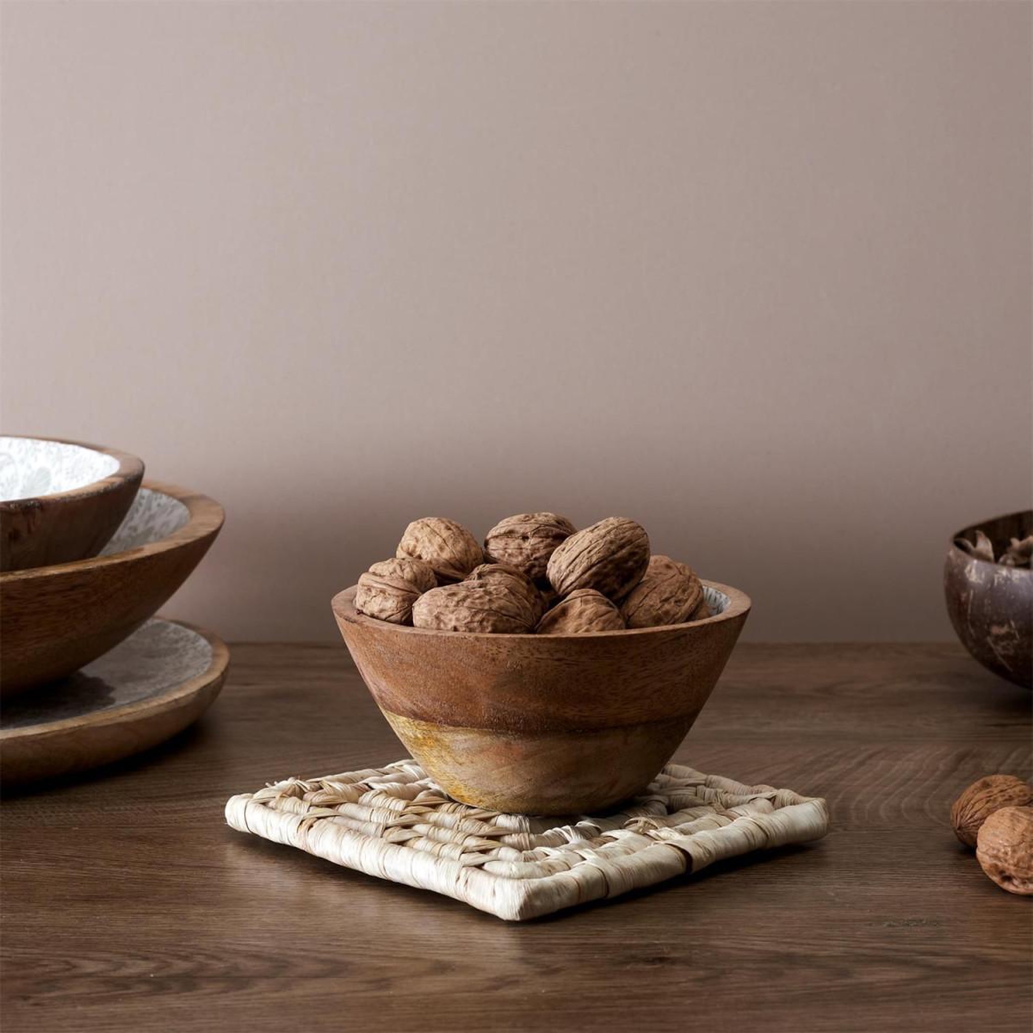 Voir la diapositive 4 : The Home Deco Factory Dessous de Plat Carré  Tressé  15cm Beige