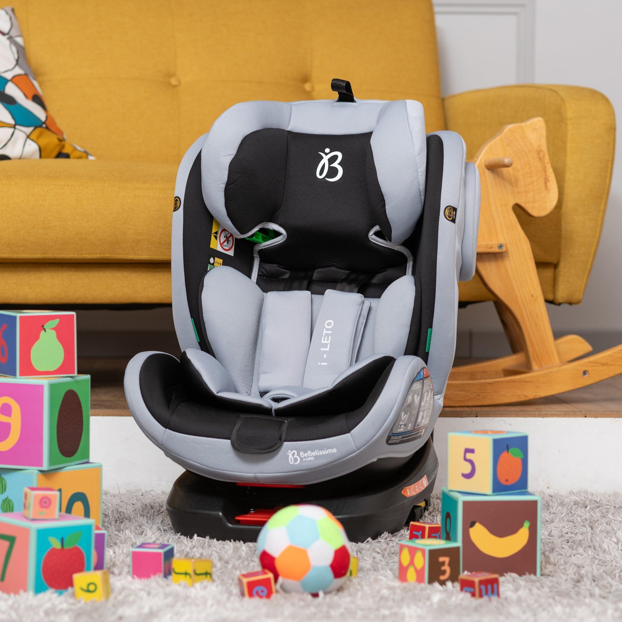 Voir la diapositive 5 : BEBELISSIMO Siège auto Isofix - pivotant 360 ° - groupe 0+/1/2/3 - (0-36kg) - i-EOLE
