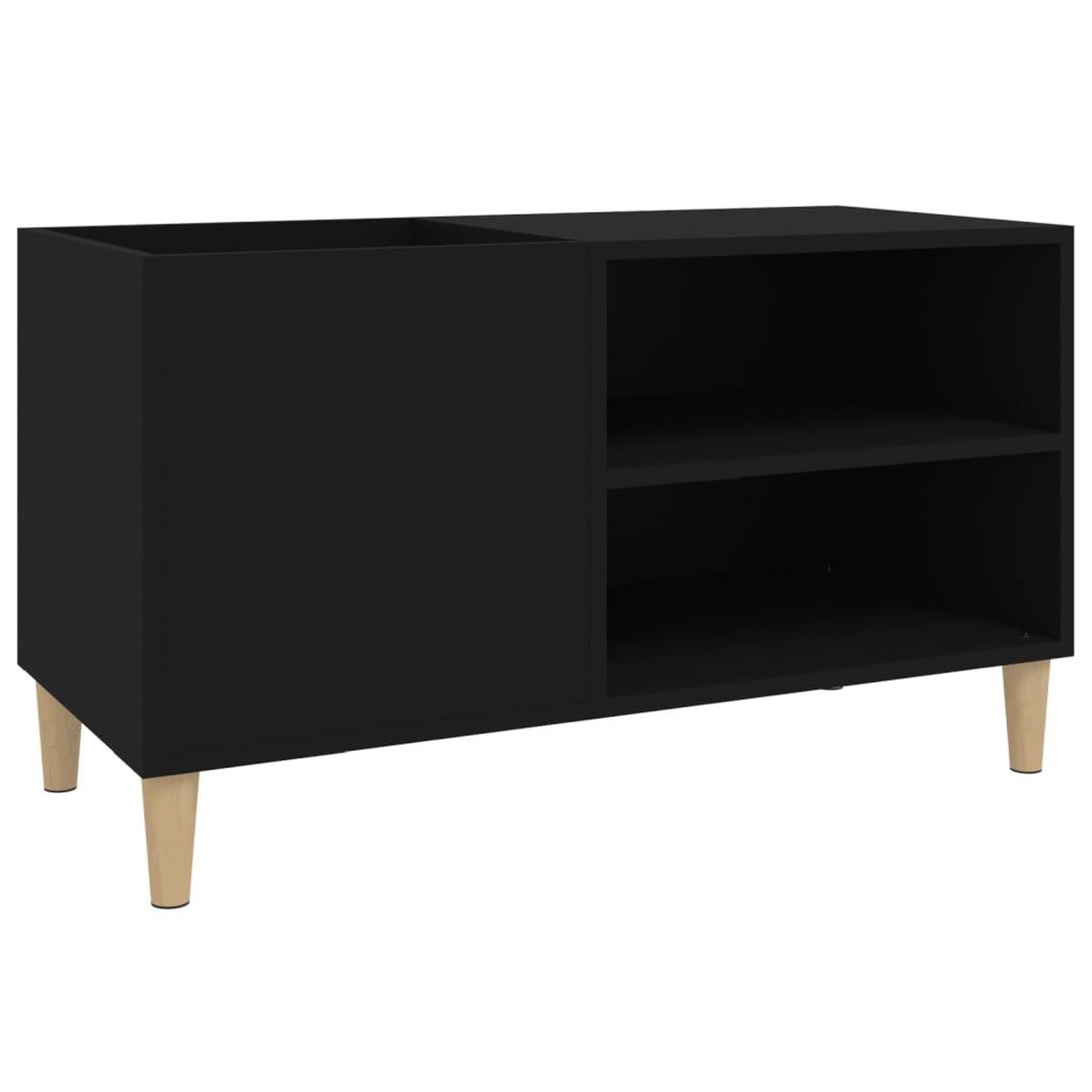 VIDAXL Armoire a disques noir 84,5x38x48 cm bois d'ingenierie