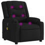 Voir la diapositive 2 : VIDAXL Fauteuil de massage inclinable Noir Tissu