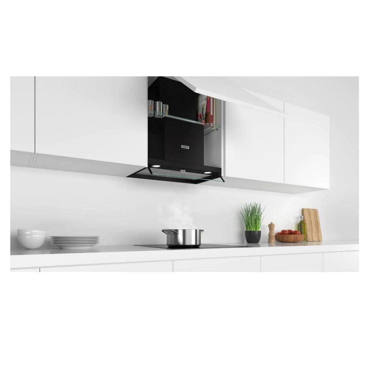 BOSCH Hotte visière 60cm 620m3/h noir - DBB66AF60