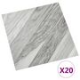 Voir la diapositive 2 : VIDAXL Dalles de plancher autoadhesives 20 pcs PVC 1,86 m² gris raye