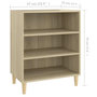 Voir la diapositive 6 : VIDAXL Buffet chene sonoma 57x35x70 cm bois d'ingenierie