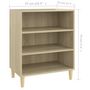 Voir la diapositive 6 : VIDAXL Buffet chene sonoma 57x35x70 cm bois d'ingenierie