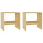 Voir la diapositive 2 : VIDAXL Tables de chevet 2 pcs 40x30,5x40 cm Bois de pin massif
