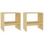 Voir la diapositive 2 : VIDAXL Tables de chevet 2 pcs 40x30,5x40 cm Bois de pin massif