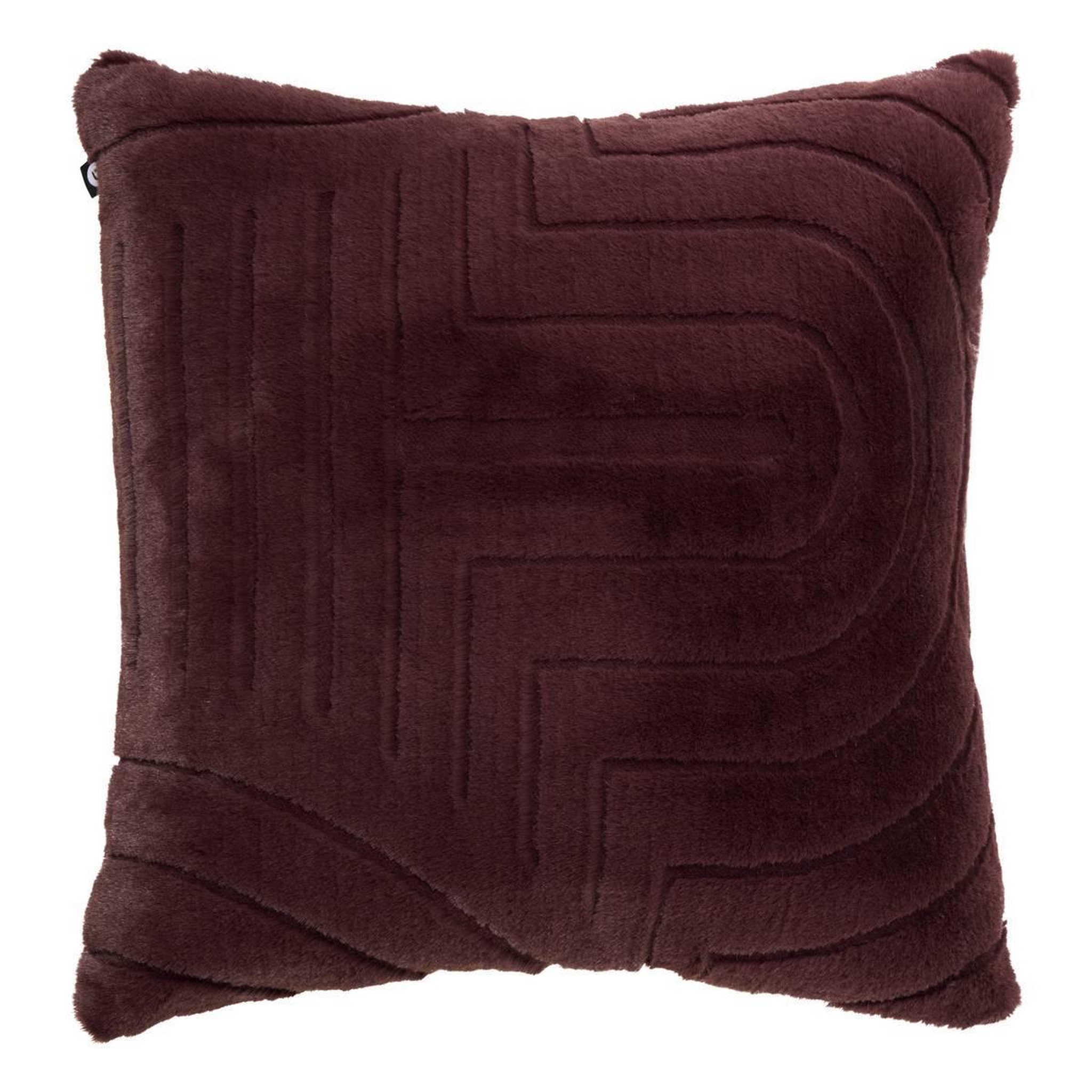 ATMOSPHERA Coussin imitation fourrure  arka  45x45cm marron
