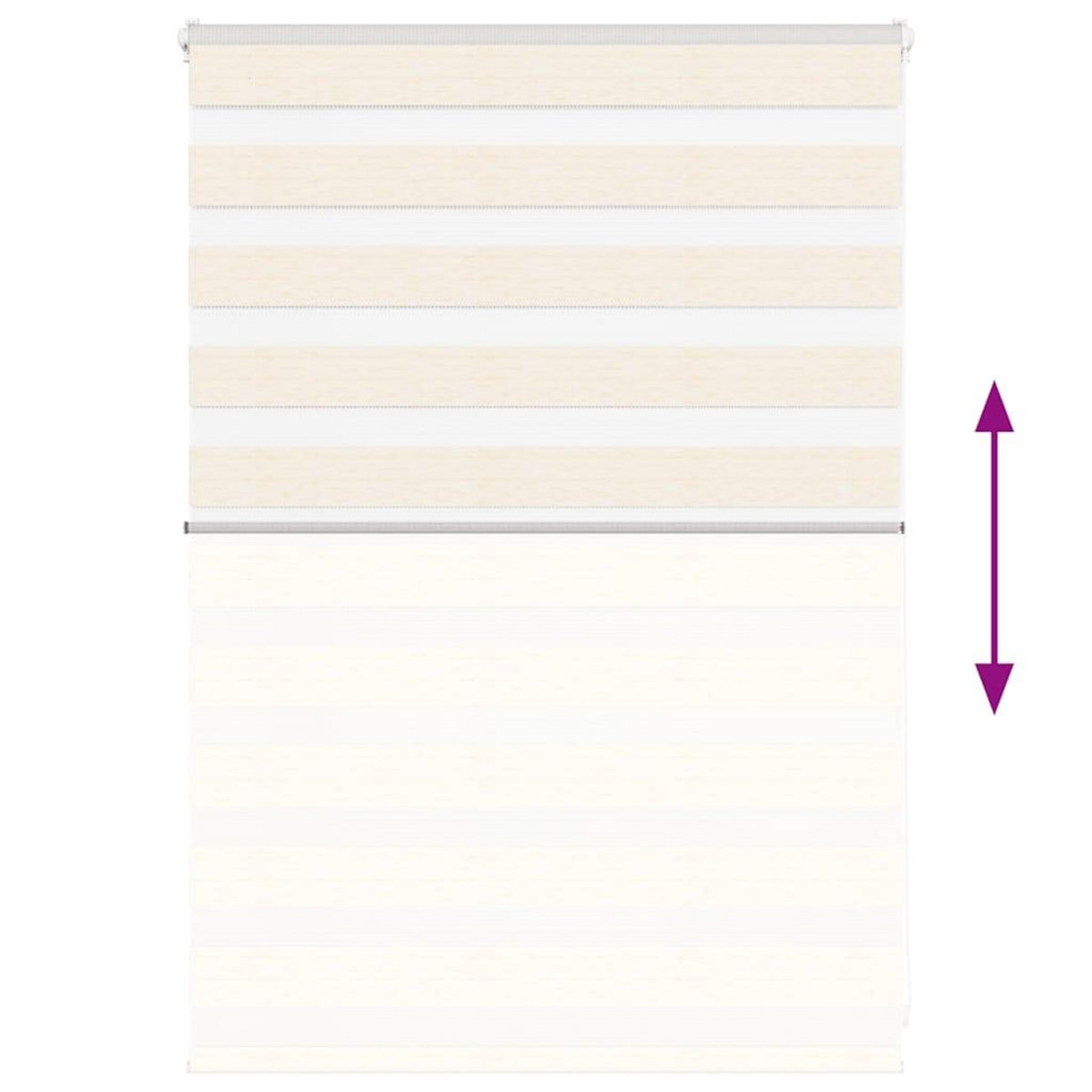 VIDAXL Store zebre beige marbre largeur du tissu 90,9 cm polyester