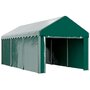 Voir la diapositive 1 : OUTSUNNY Carport tente de garage 3 x 6 m abri voiture exterieur avec 2 portes enroulables PE vert
