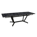 Proloisirs Table de jardin Vita graphite/magma en Aluminium 180/230/280 x100 cm - plateau Kedra
