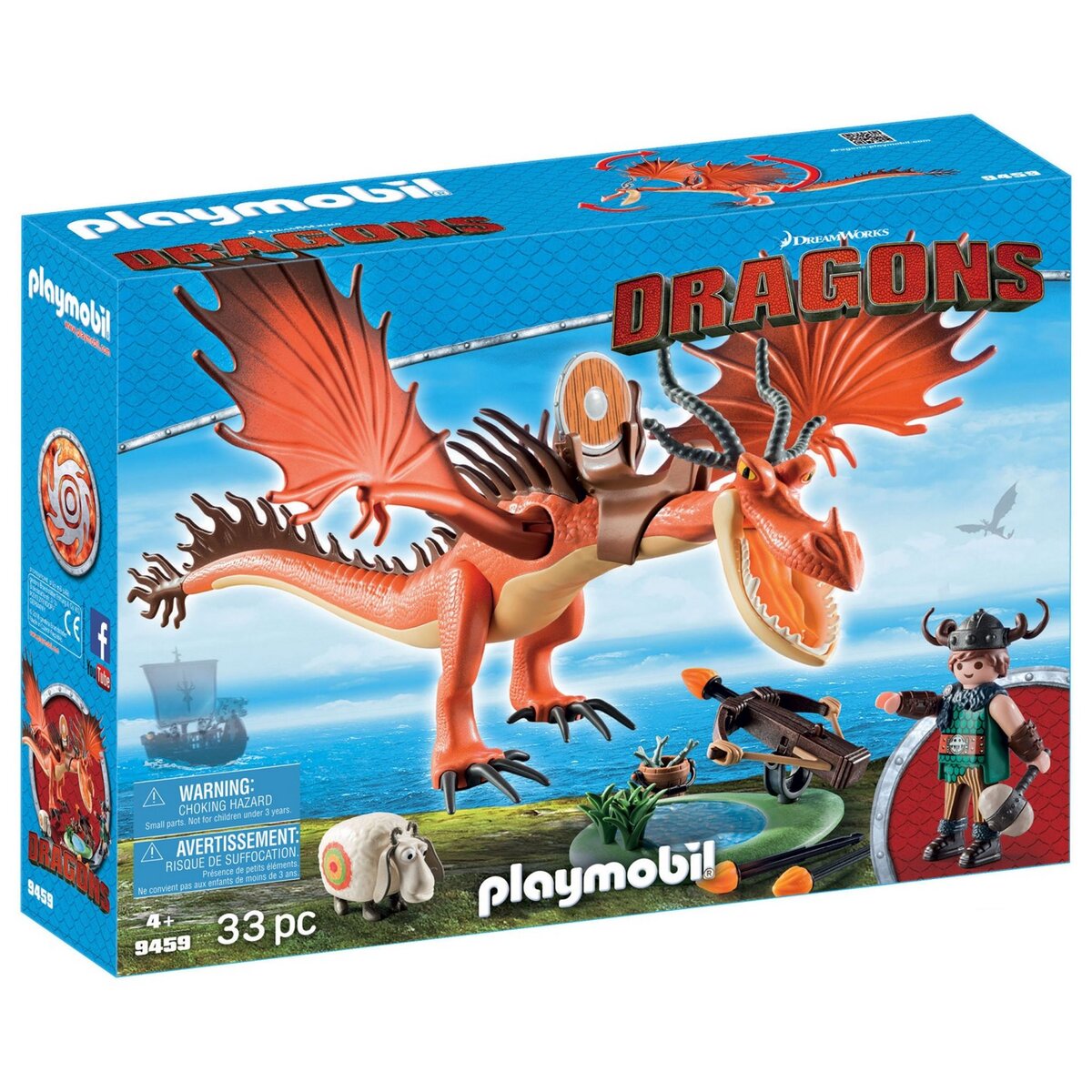 PLAYMOBIL 9459 - Dragons - Rustik et Krochefer 