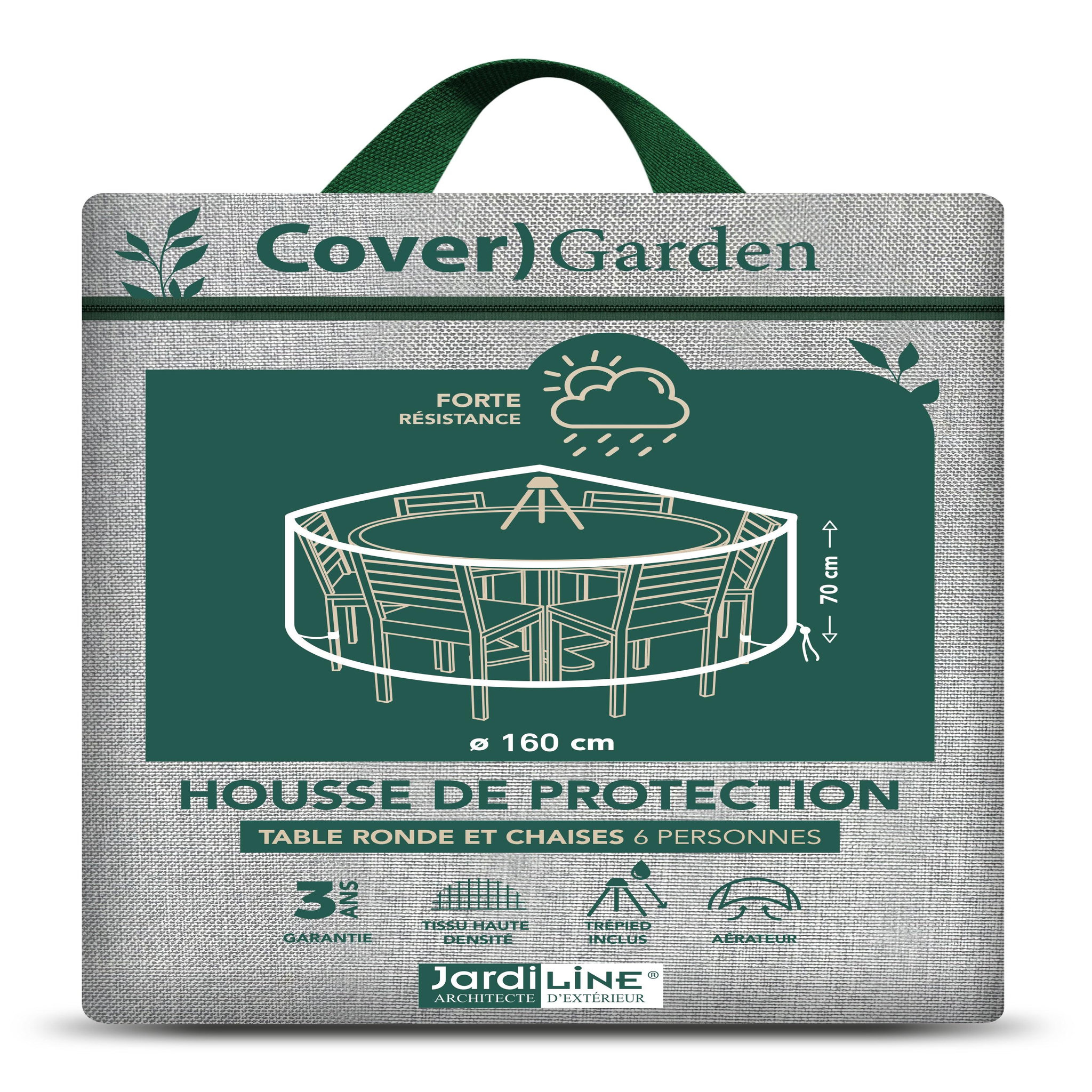 Voir la diapositive 5 : Jardiline Housse cover garden table ronde+ chaises