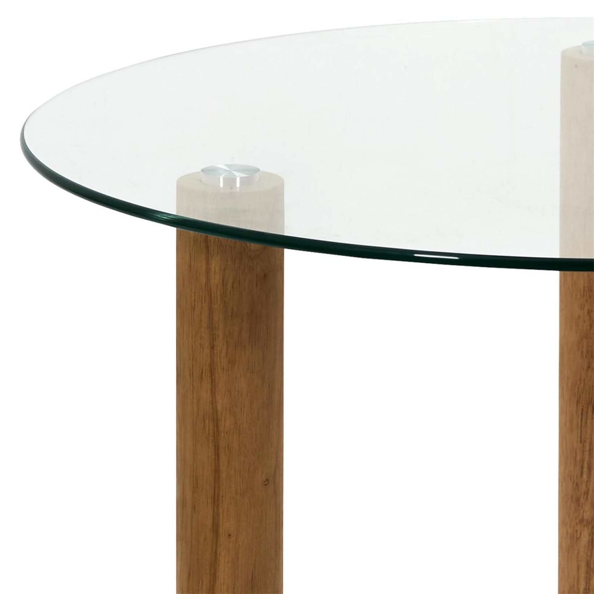 Voir la diapositive 2 : The Home Deco Factory Table basse ronde en verre  clara  75cm transparent