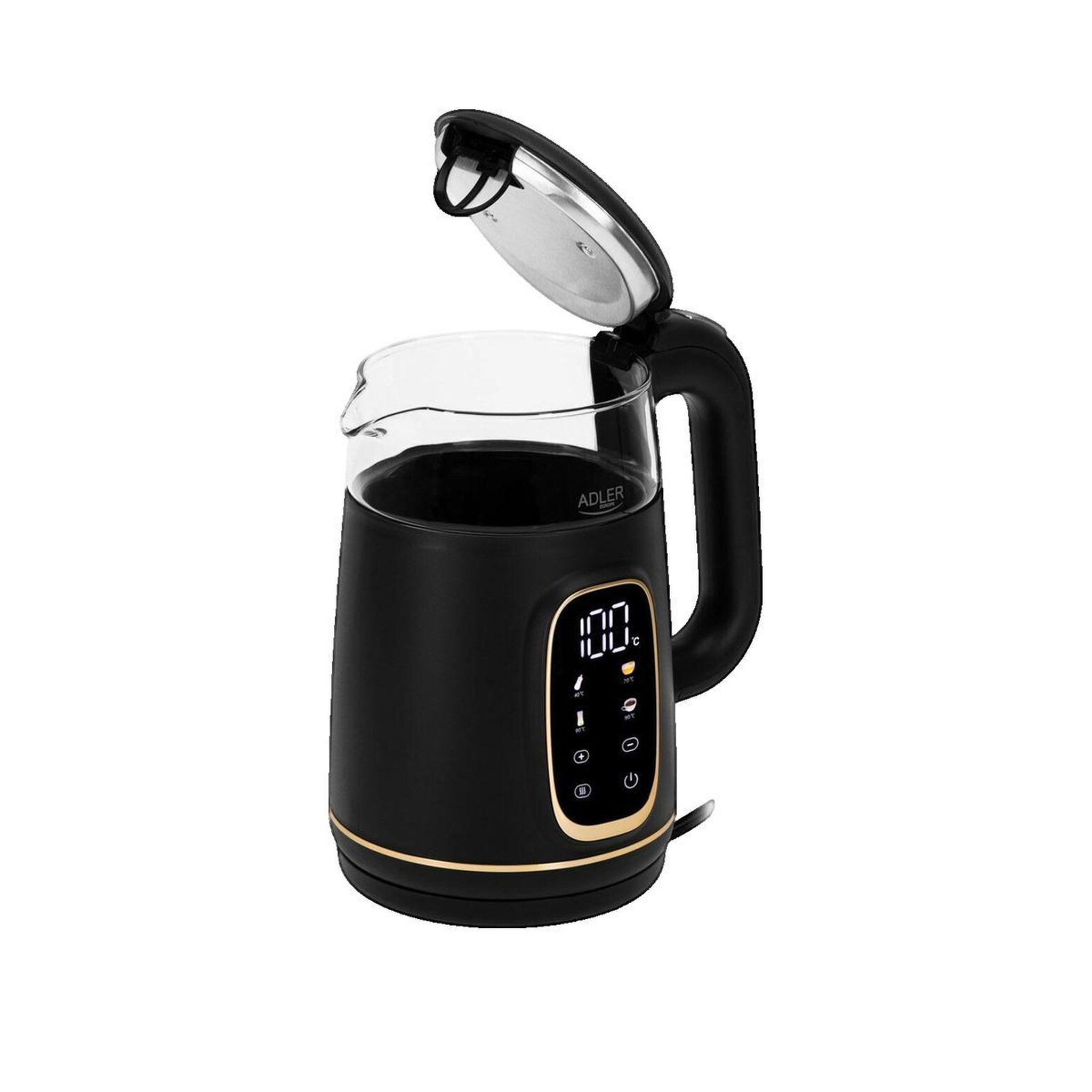 Voir la diapositive 3 : ADLER Bouilloire Adler Europe AD 1305 Noir et Or