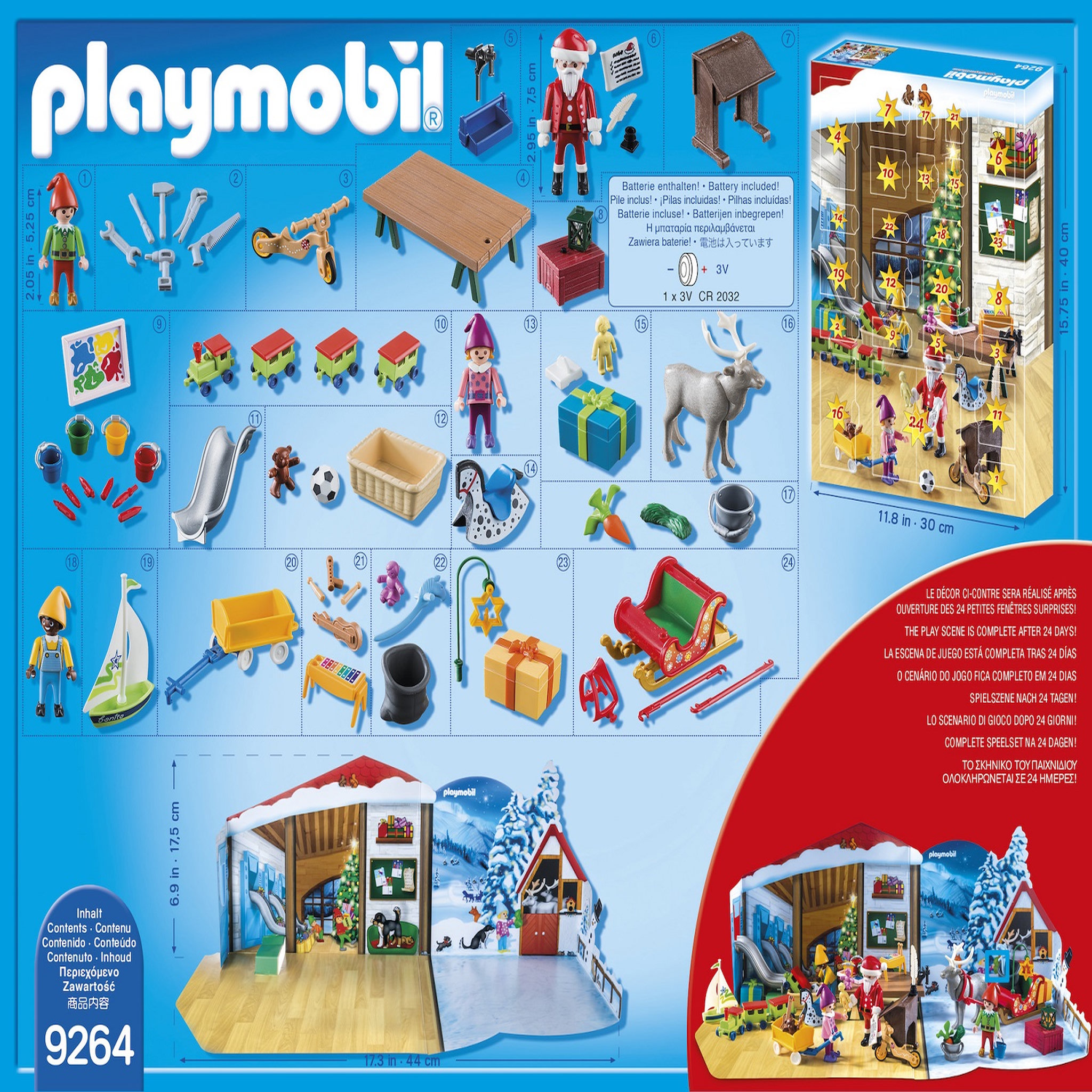 Voir la diapositive 3 : PLAYMOBIL 9264 - Calendrier de l'Avent Père Noël 