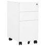 Voir la diapositive 1 : VIDAXL Classeur mobile Blanc 30x45x59 cm Acier