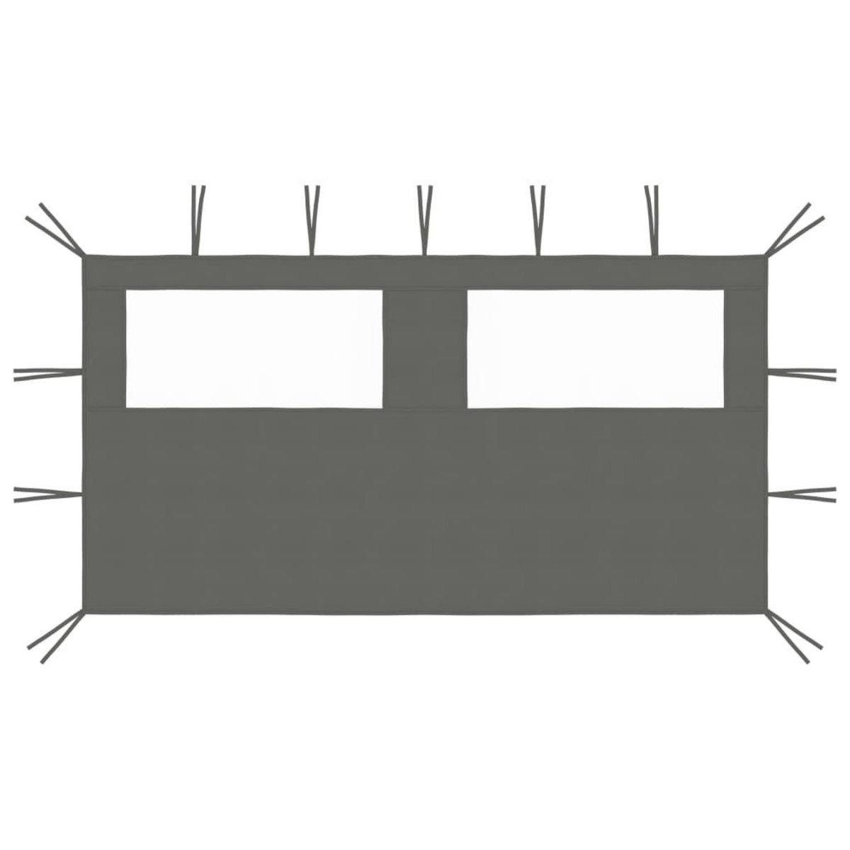 VIDAXL Paroi laterale de belvedere avec fenetres 4x2 m Anthracite