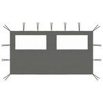 VIDAXL Paroi laterale de belvedere avec fenetres 4x2 m Anthracite