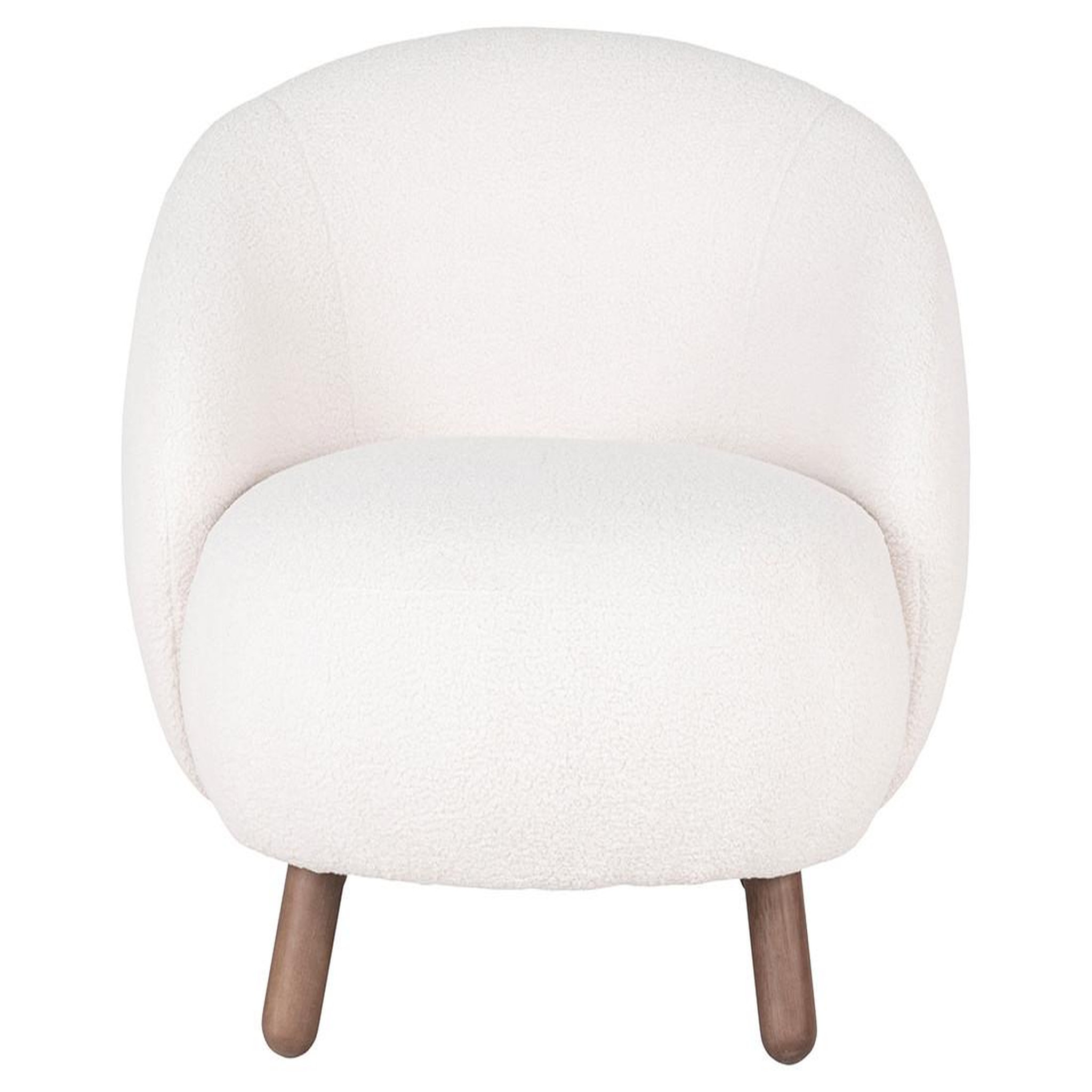 Voir la diapositive 1 : LISA DESIGN Nayeli - fauteuil avec pieds en bois d'hévéa - en tissu bouclette