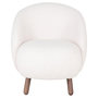 Voir la diapositive 1 : LISA DESIGN Nayeli - fauteuil avec pieds en bois d'hévéa - en tissu bouclette