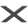 Voir la diapositive 5 : VIDAXL Pieds de table basse forme de X 2 pcs anthracite 70x(42-43) cm