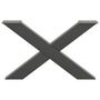 Voir la diapositive 5 : VIDAXL Pieds de table basse forme de X 2 pcs anthracite 70x(42-43) cm