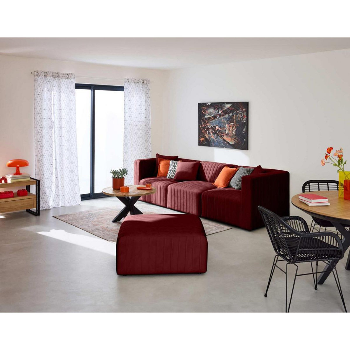 LISA DESIGN Nova - canapé modulable 3 places - en velours