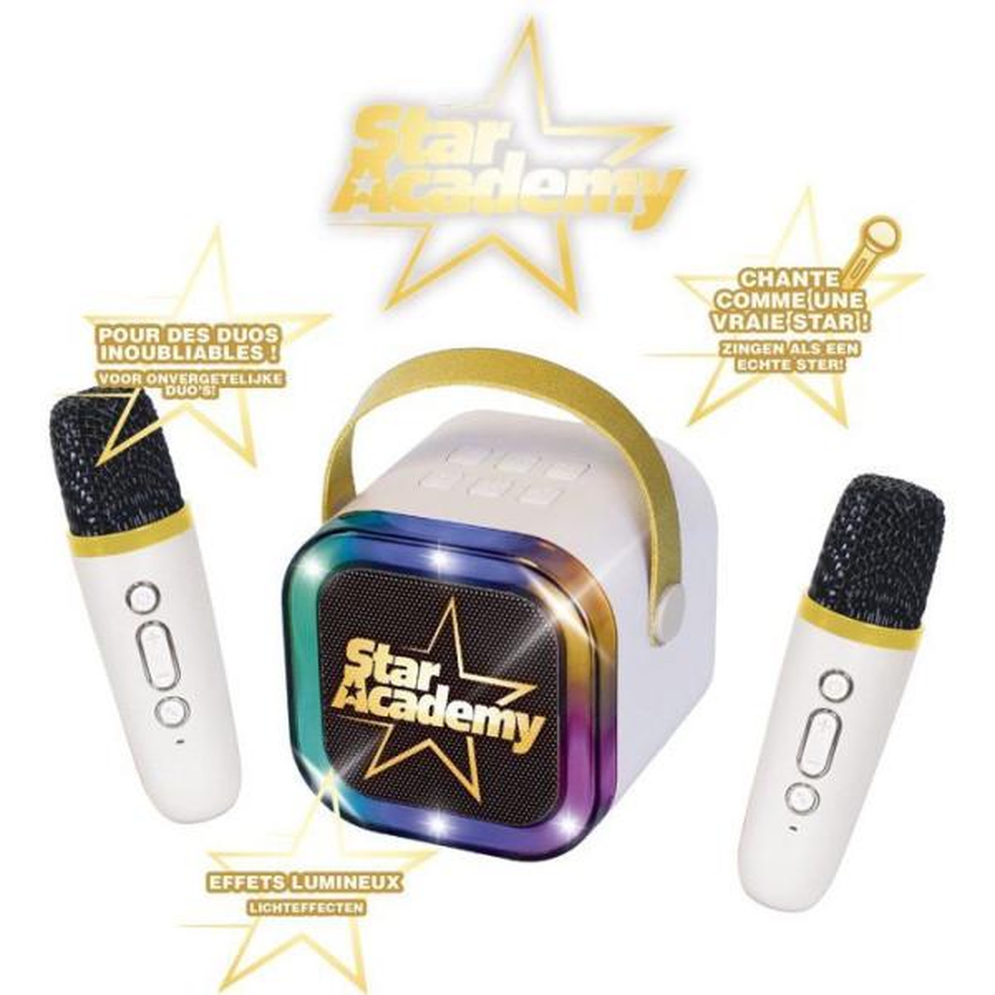 Voir la diapositive 3 : LANSAY Jeu musical - LANSAY - STAR ACADEMY - HP BLUETOOTH DUO - ENCEINTE ET 2 MICROS SANS FIL - Karaoke - Des 14 ans
