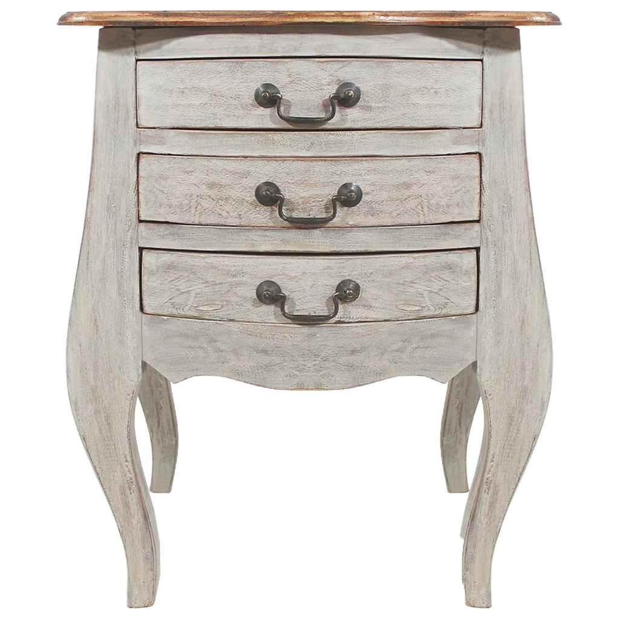 Voir la diapositive 2 : VIDAXL Table de chevet bois d'acajou massif 48x35x64 cm
