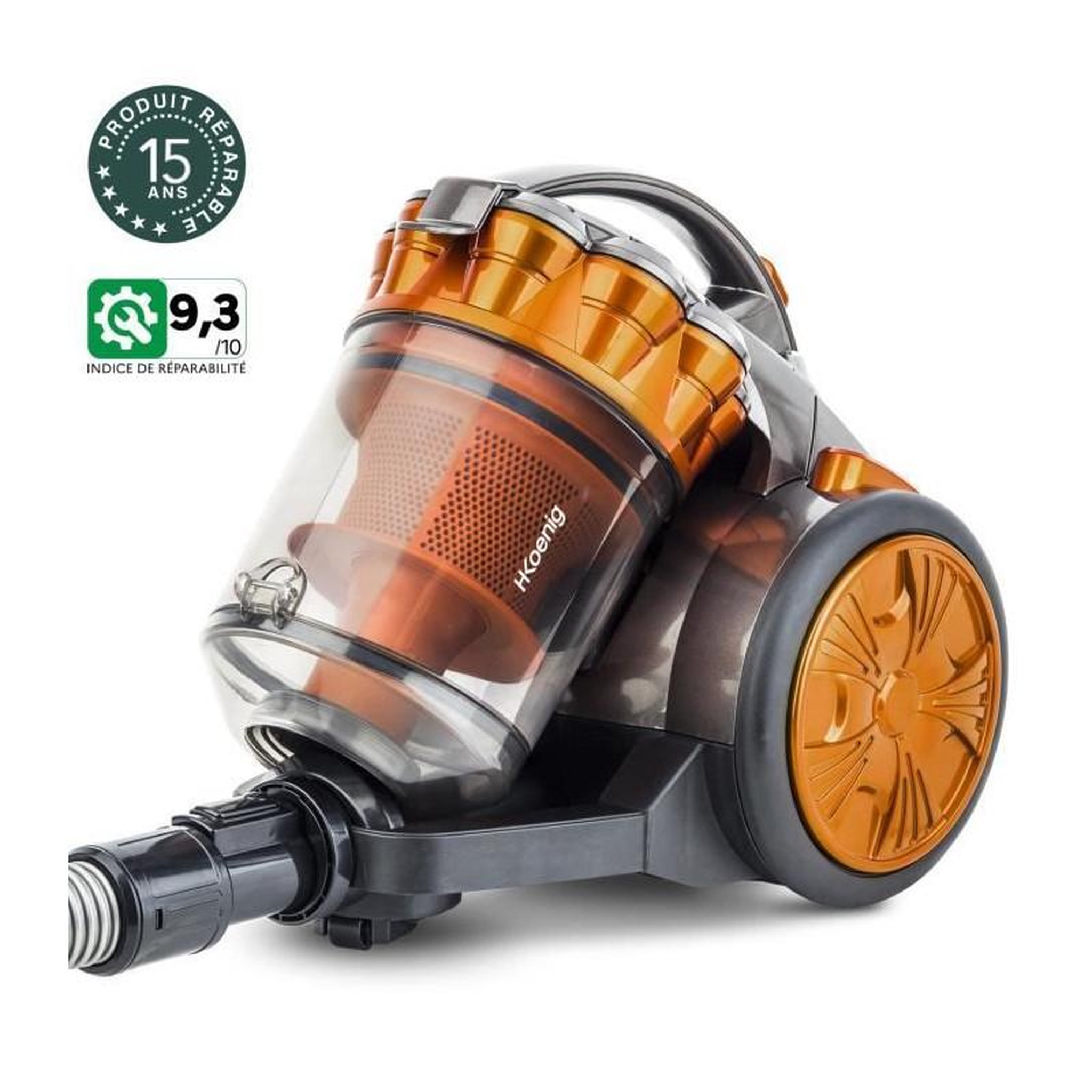 Voir la diapositive 6 : H.Koenig Aspirateur sans sac STC60 Aspirateur compact +