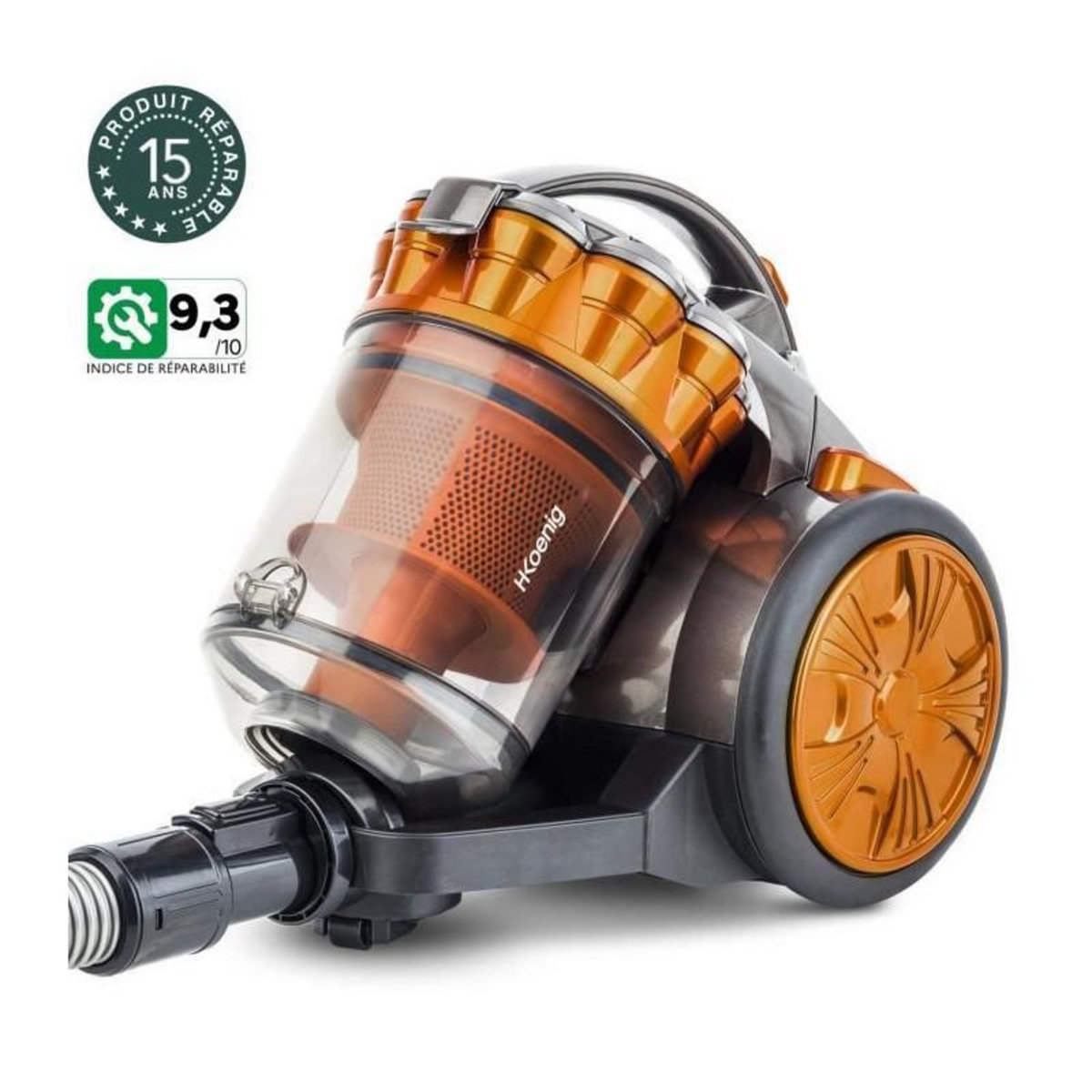 H.Koenig Aspirateur sans sac STC60 Aspirateur compact +