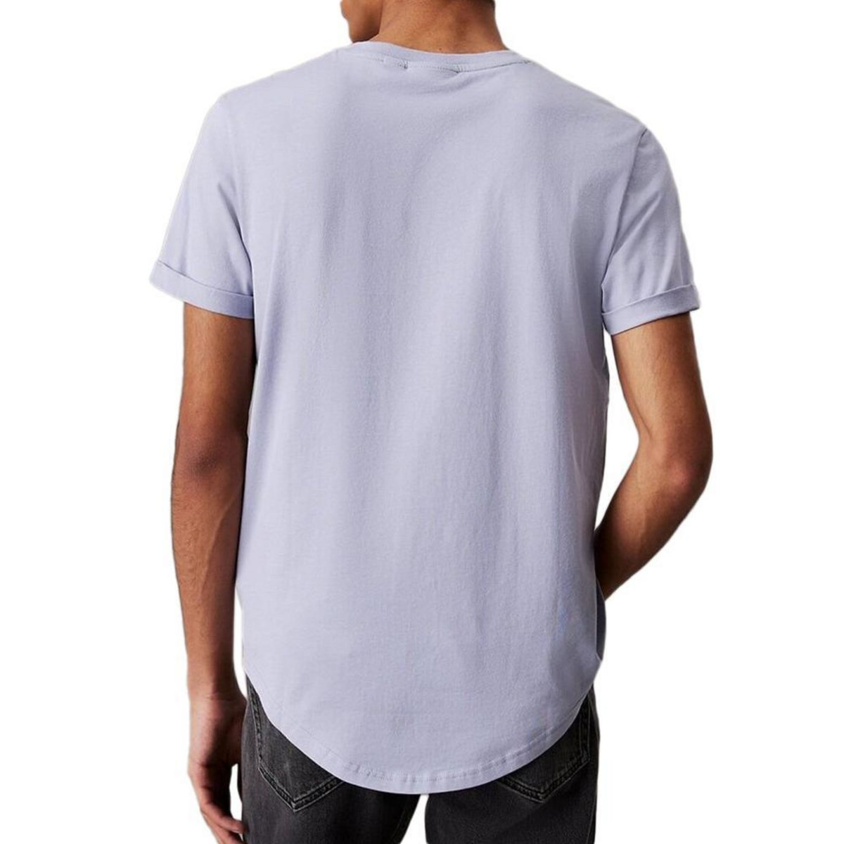 CALVIN KLEIN JEANS T Shirt  auve Homme Calvin Klein Jeans Badge Turn Up Sleeve