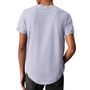 Voir la diapositive 2 : CALVIN KLEIN JEANS T-Shirt Mauve Homme Calvin Klein Jeans Badge Turn Up Sleeve