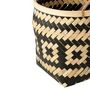 Voir la diapositive 4 : Paris Prix Lot de 3 Paniers de Rangement Rotin  Baudoin  39cm Naturel & Noir
